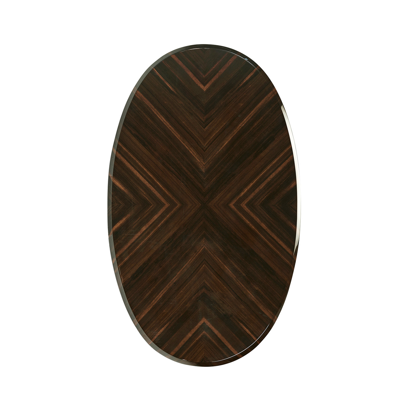 Oval Art Deco Macassar Ebony High Lustre Chest of Drawers