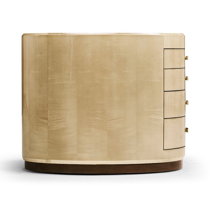 Art Deco Oval Chest of Drawers