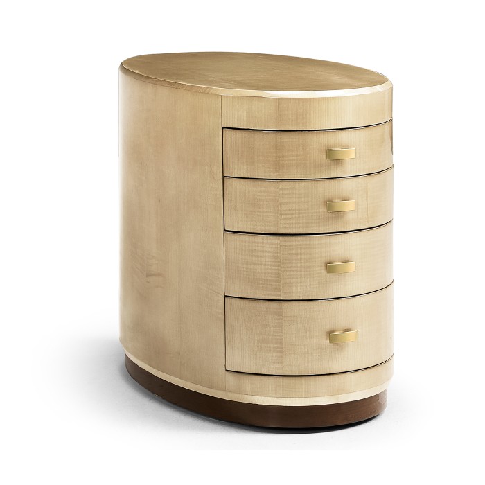 Art Deco Oval Chest of Drawers