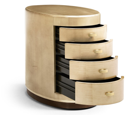 Art Deco Oval Chest of Drawers