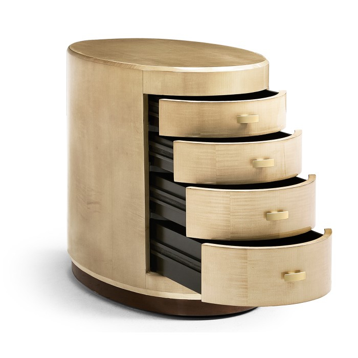 Art Deco Oval Chest of Drawers