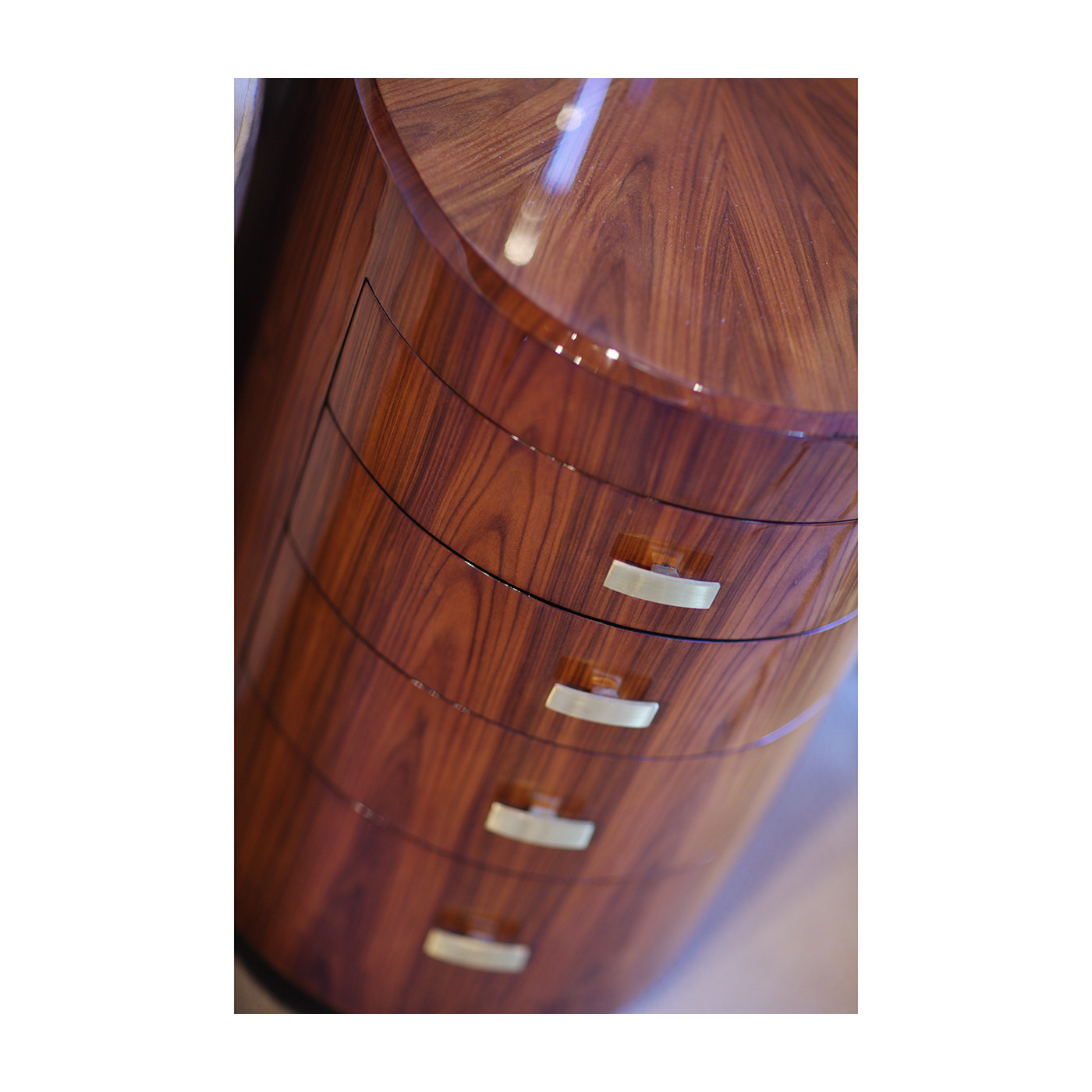 Art Deco Oval Chest of Drawers