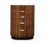 Art Deco oval chest of drawers with stainless steel handles (High lustre)