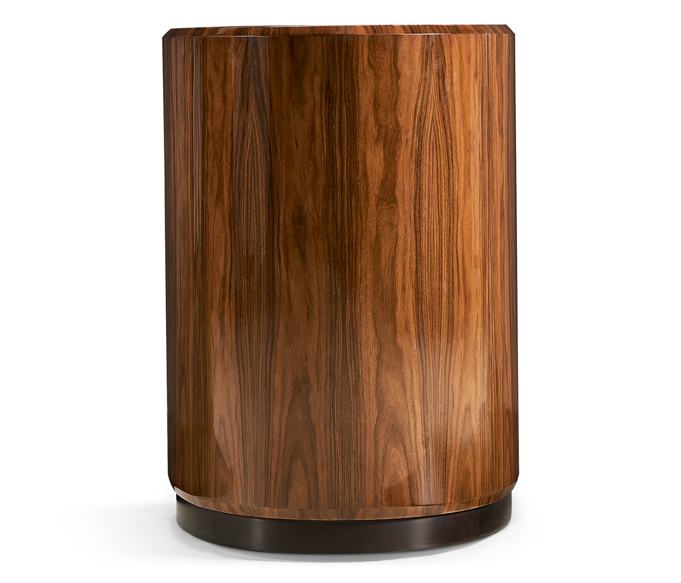 Art Deco Oval Chest of Drawers with Brass Handles (High Lustre)