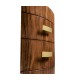 Art Deco Oval Chest of Drawers with Brass Handles (High Lustre)