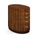 Art Deco Oval Chest of Drawers with Brass (Satin)