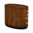 Art Deco Oval Chest of Drawers with Brass (Satin)