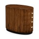 Art Deco Oval Chest of Drawers with Brass (Satin)