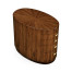 Art Deco Oval Chest of Drawers with Brass (Satin)