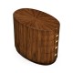 Art Deco Oval Chest of Drawers with Brass (Satin)