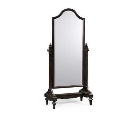 Ebonised cheval mirror (Full length)