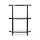 Large Églomisé & Bronze Iron Three-Tier Table