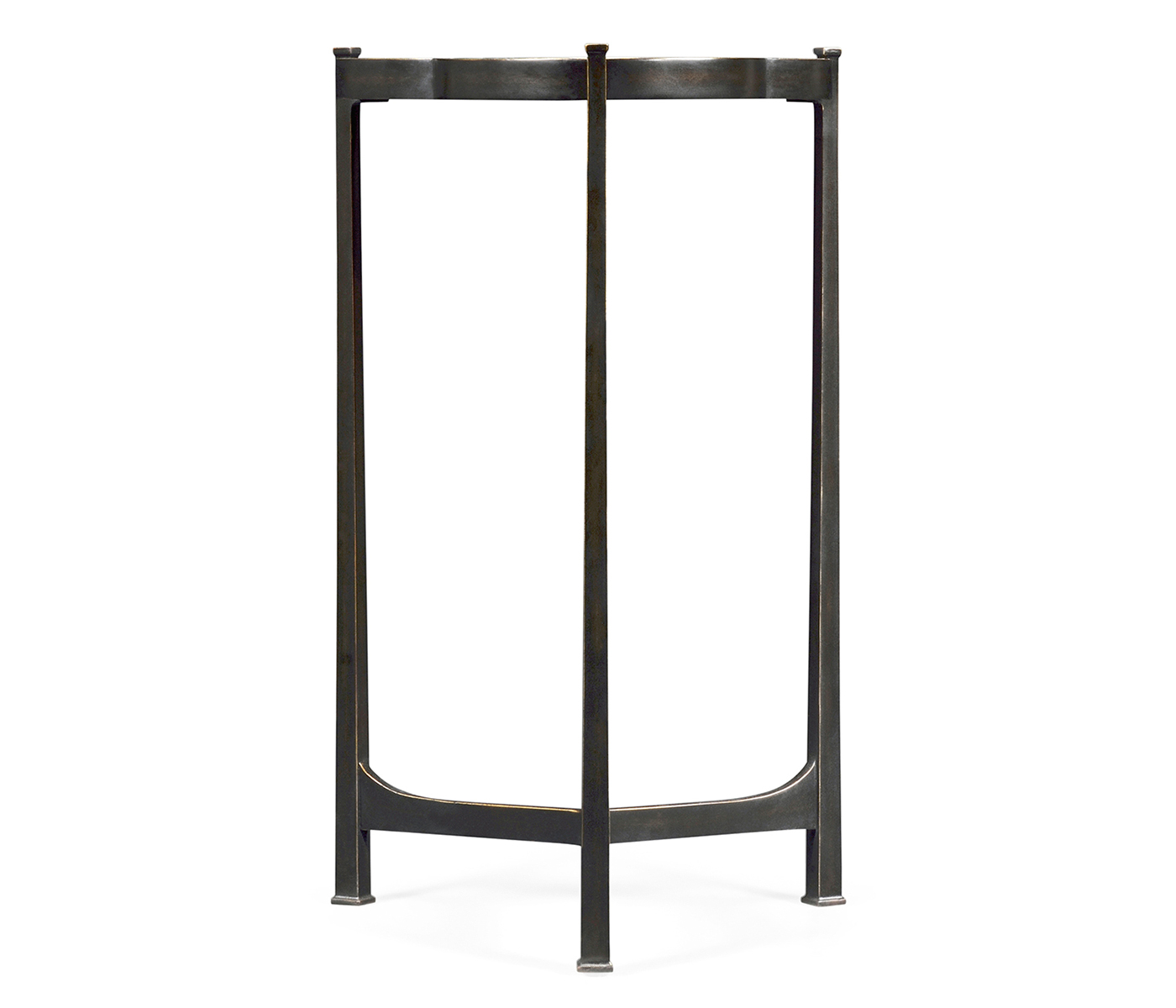 Églomisé & Bronze Iron Trefoil Lamp Table