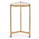 Églomisé & Gilded Iron Trefoil Lamp Table
