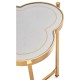 Églomisé & Gilded Iron Trefoil Lamp Table