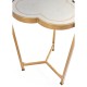 Églomisé & Gilded Iron Trefoil Lamp Table
