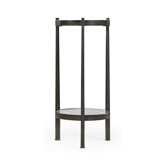 Églomisé & Bronze Iron Wine Table