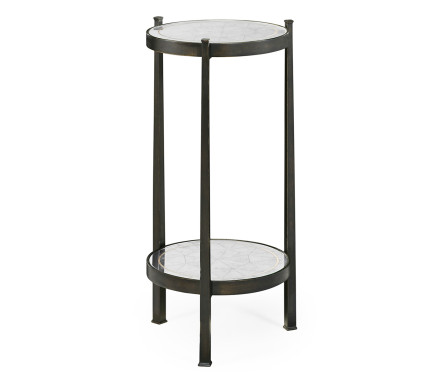Églomisé & Bronze Iron Wine Table