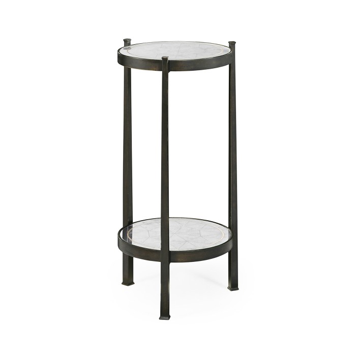 Églomisé & Bronze Iron Wine Table