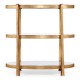 Small Églomisé & Gilded Iron Three-Tier Table