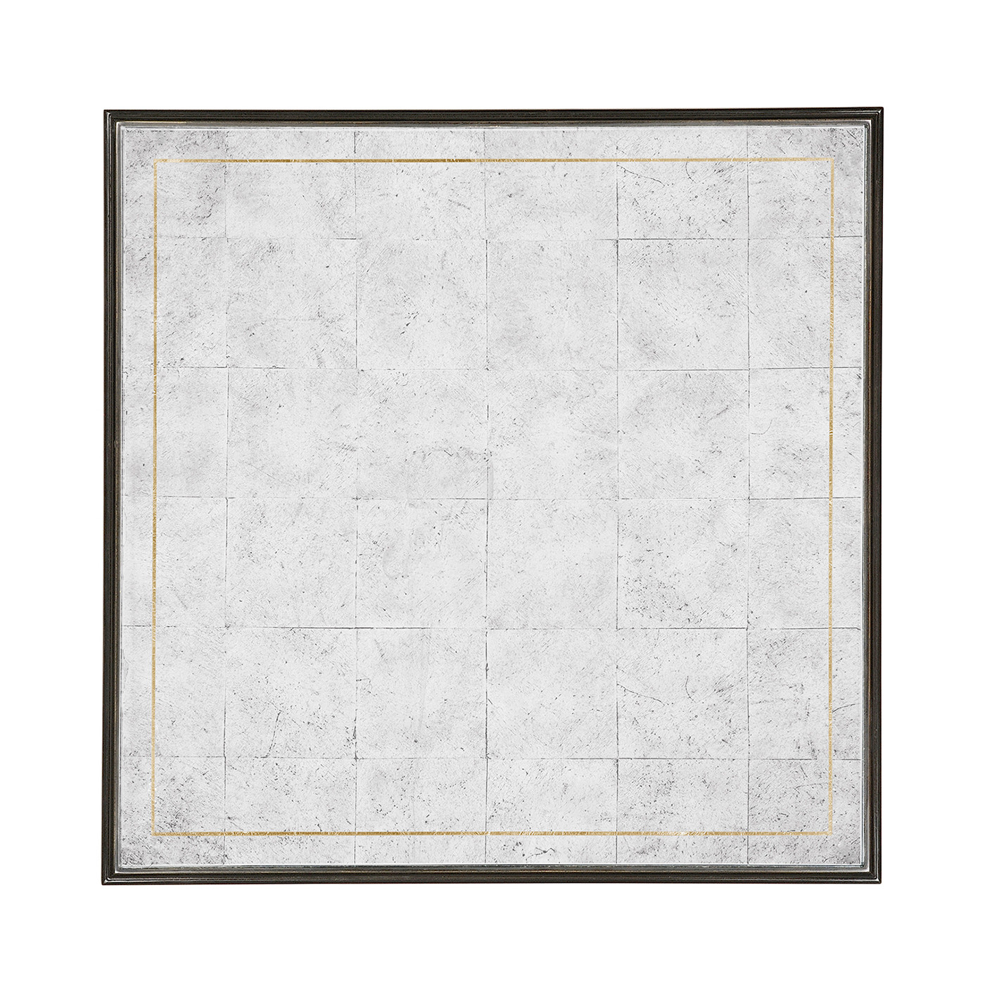 Églomisé & Bronze Iron Square Side Table