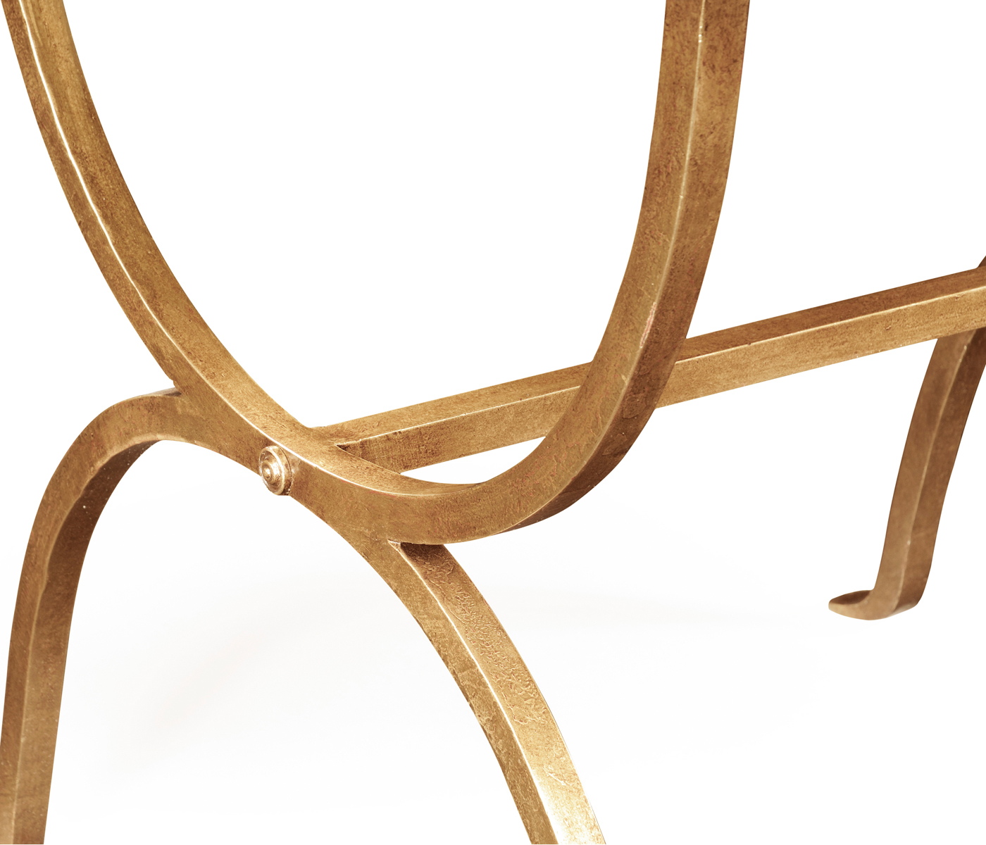 Églomisé & Gilded Iron Square Side Table