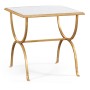 Églomisé & Gilded Iron Square Side Table