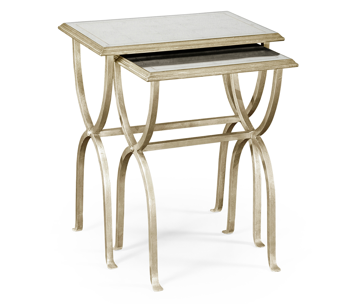 Églomisé & Silver Iron Nest of Table