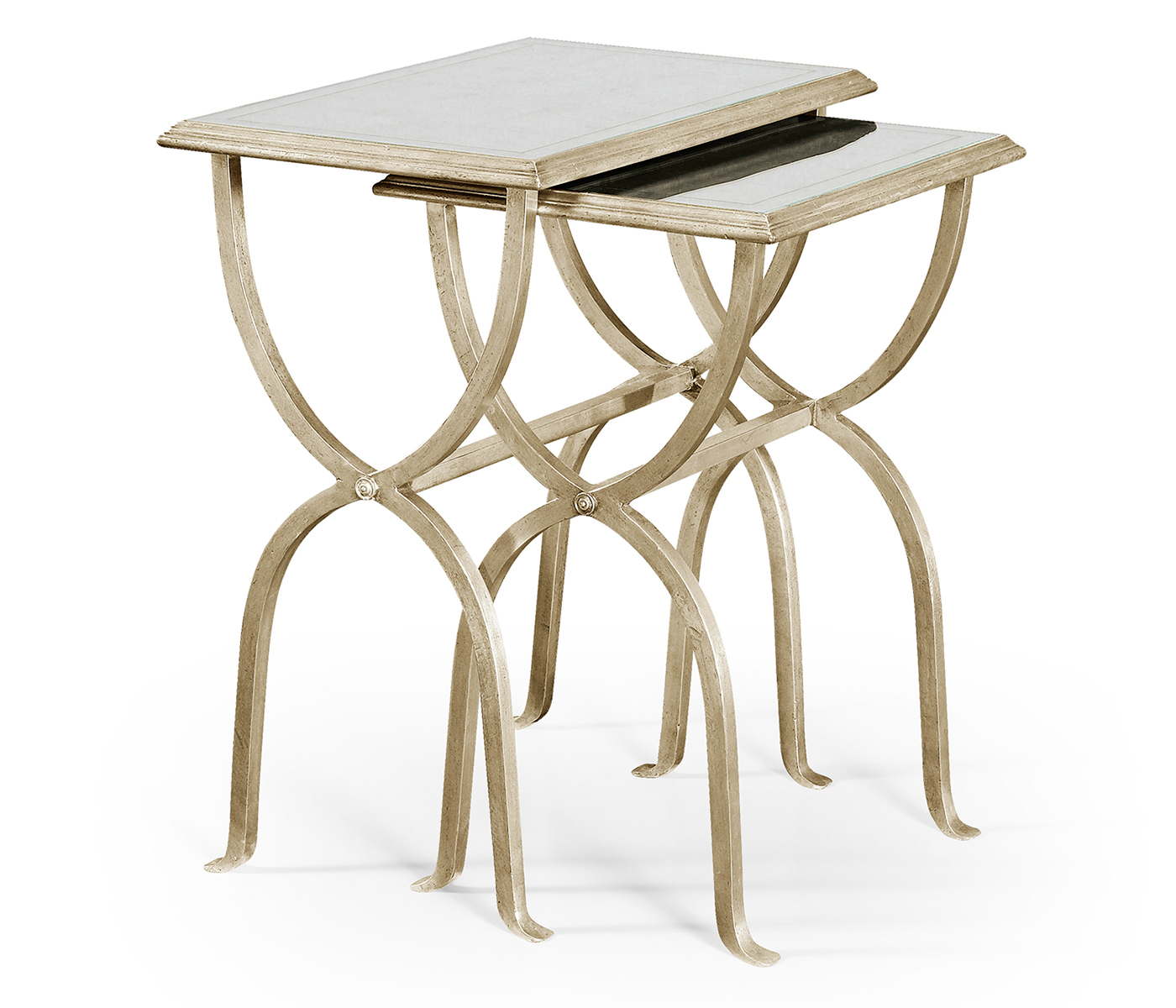 Églomisé & Silver Iron Nest of Table