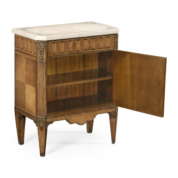Small Satinwood & Cream Scagliola Italian Commode