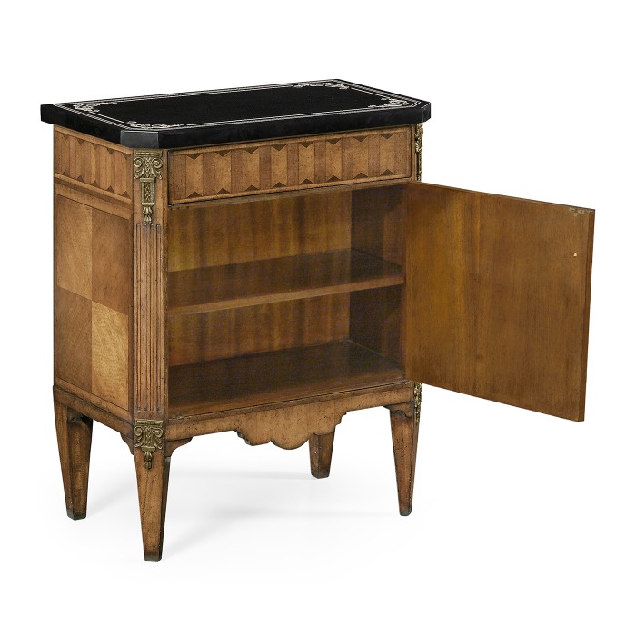 Small Satinwood & Black Scagliola Italian Commode