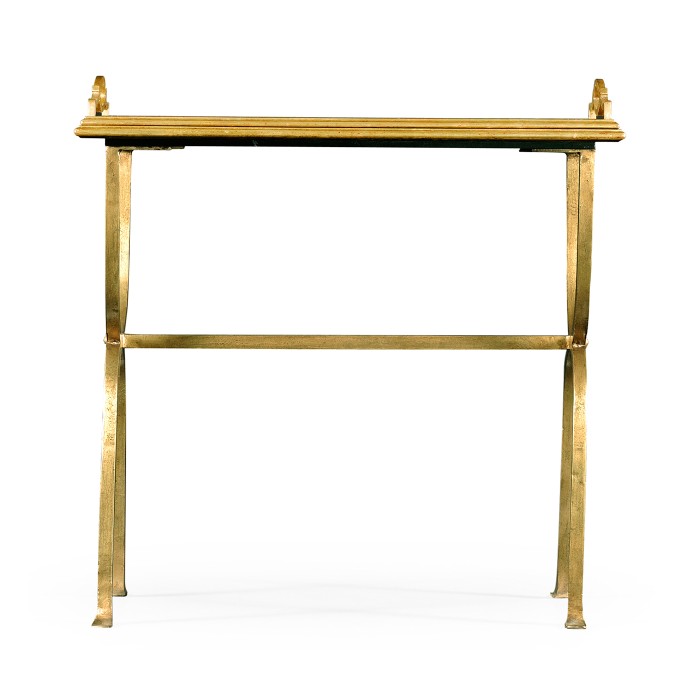 Églomisé & Gilded Iron Tray Table