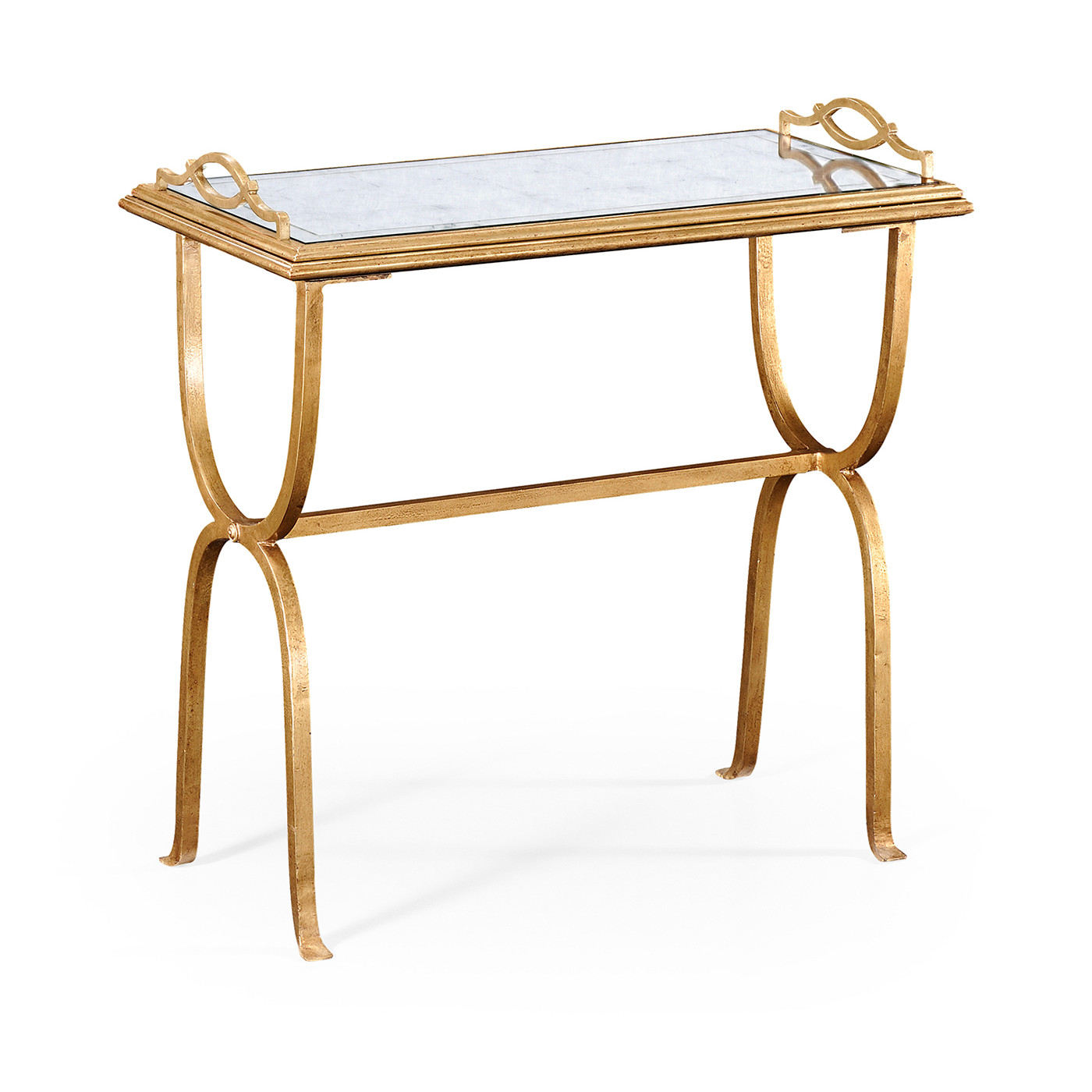 Églomisé & Gilded Iron Tray Table