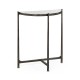 Small Églomisé & Bronze Iron Demilune Console