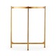 Small Églomisé & Gilded Iron Demilune Console