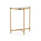 Small Églomisé & Gilded Iron Demilune Console