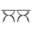Églomisé & Bronze Iron Set of Two Tables