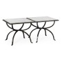 Églomisé & Bronze Iron Set of Two Tables