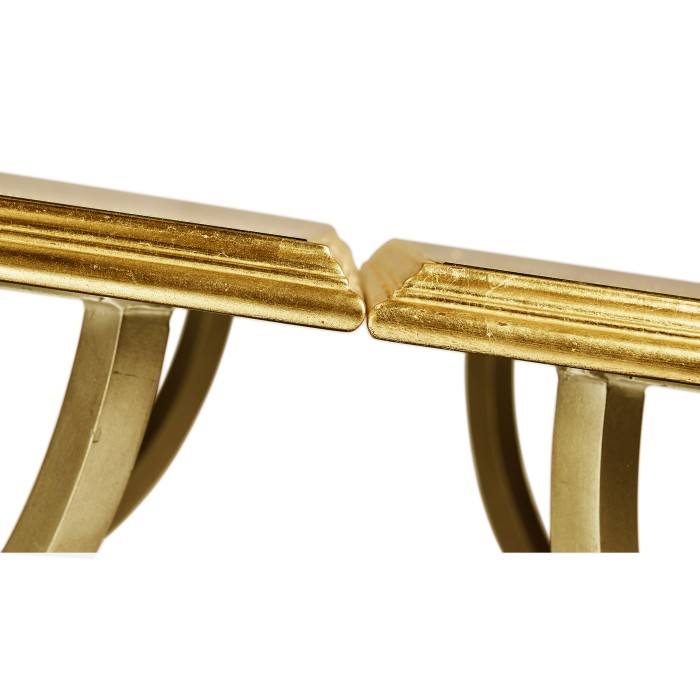 Églomisé & Gilded Iron Set of Two Tables