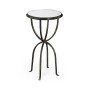 Églomisé & Bronze Iron Lamp Table with Bunched Legs