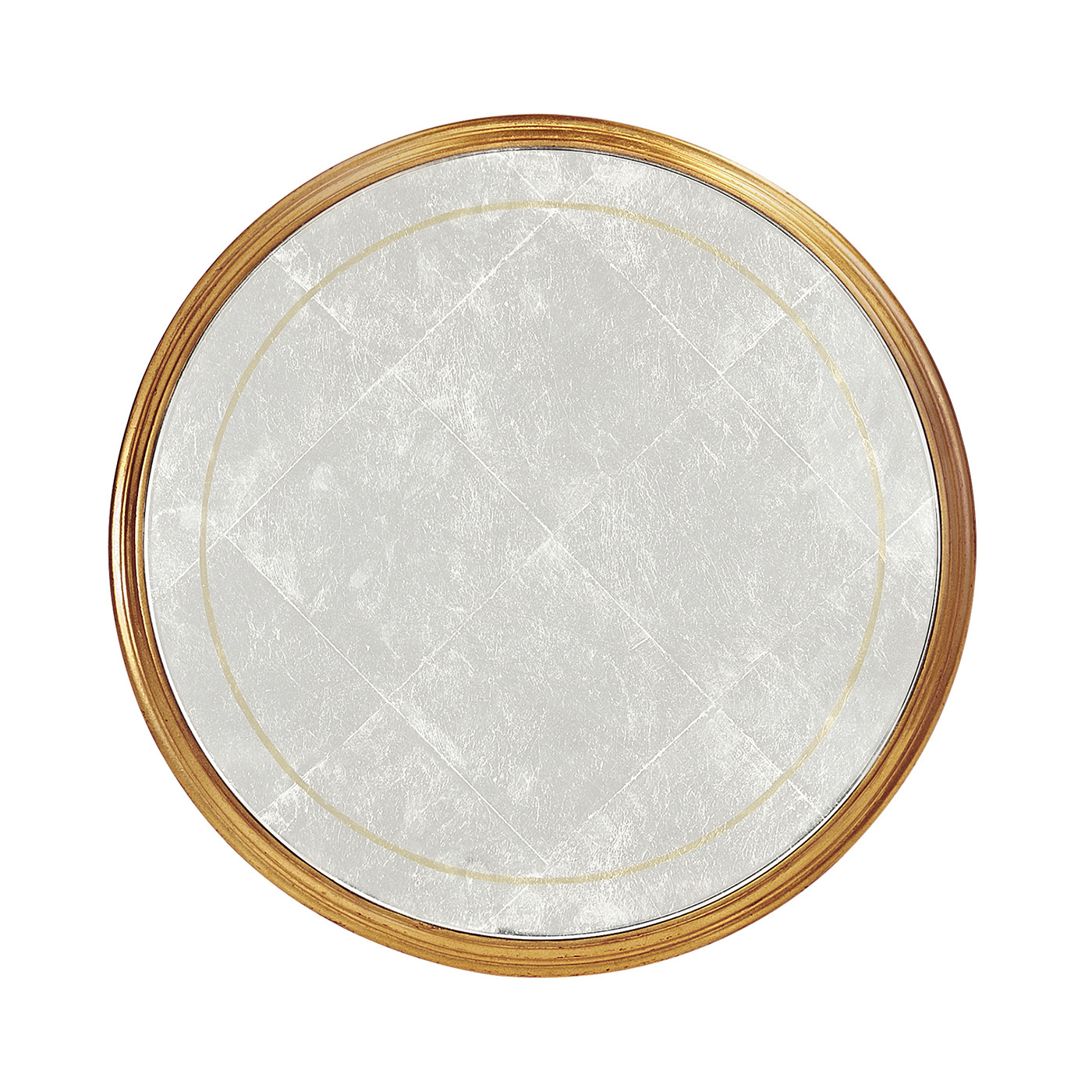 Églomisé & Gilded Iron Lamp Table with Bunched Legs