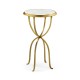 Églomisé & Gilded Iron Lamp Table with Bunched Legs