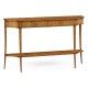 Large Biedermeier Light Walnut Masur Birch Console Table