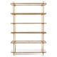 Églomisé & Gilded Iron Six-Tier Étagère