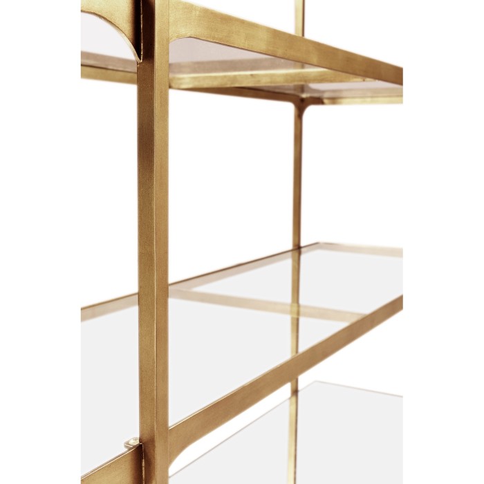 Églomisé & Gilded Iron Six-Tier Étagère