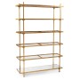Églomisé & Gilded Iron Six-Tier Étagère