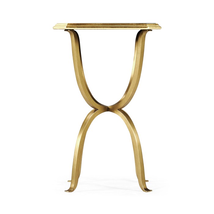 Églomisé & Gilded Iron Octagonal Side Table