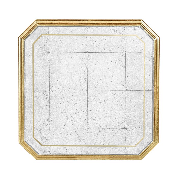 Églomisé & Gilded Iron Octagonal Side Table