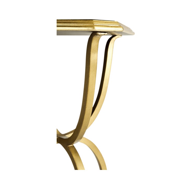 Églomisé & Gilded Iron Octagonal Side Table