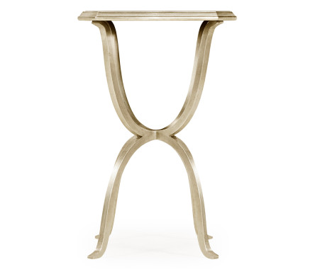 Églomisé & Silver Iron Octagonal Side Table